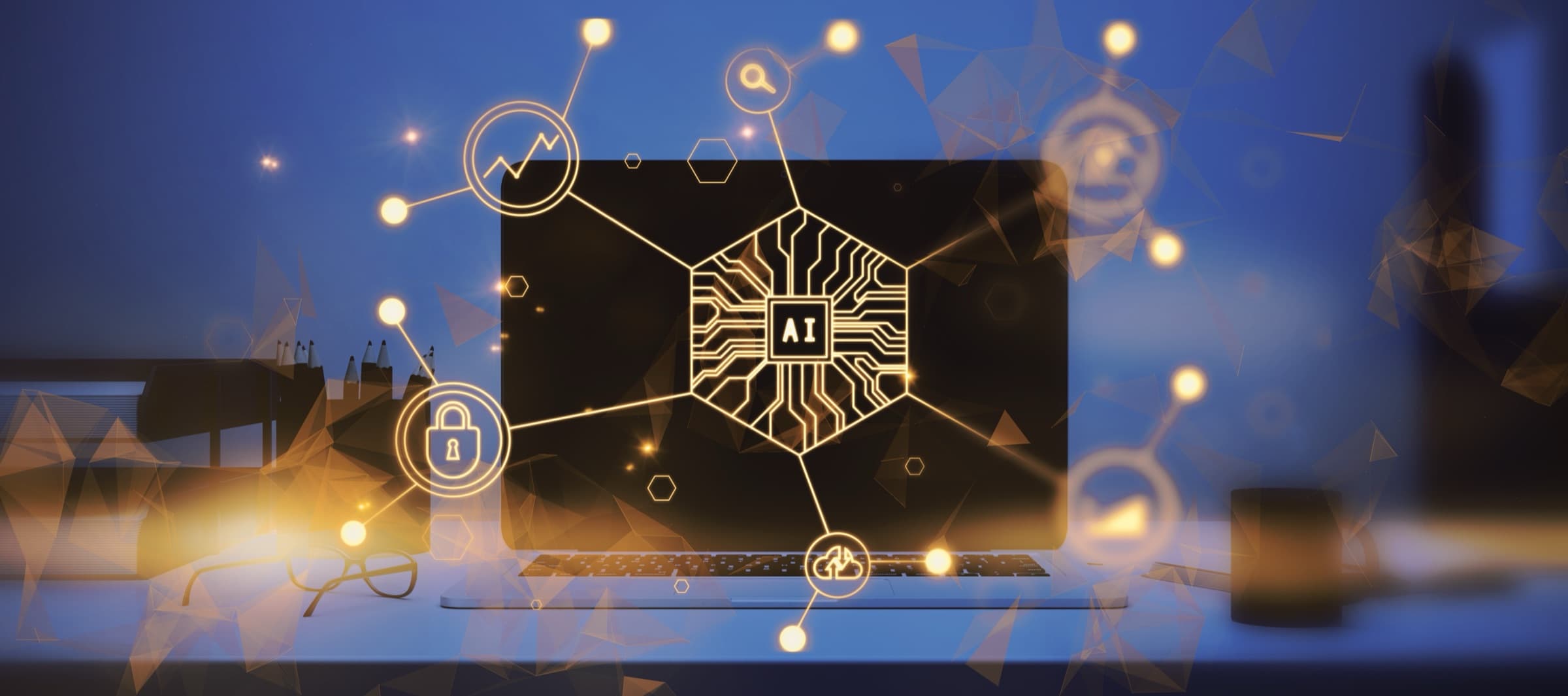 Digital workstation representing an AI-enabled document workflow